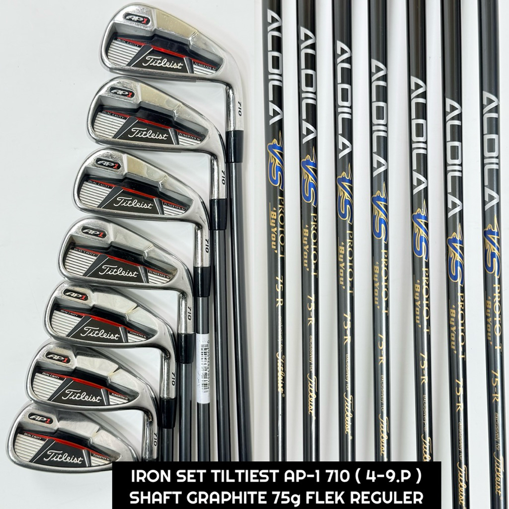 Iron Set Golf Man Bekas Original Titleist AP1 710 Shaft Graphite Flek Reguler Second - Stick Golf Ir
