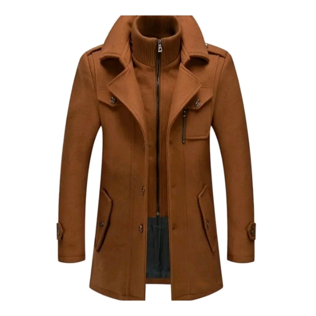 JAKET JAS jUBAH PRIA LONGCOAT PRIA KOREA BAHAN FLECEE KEKINIAN