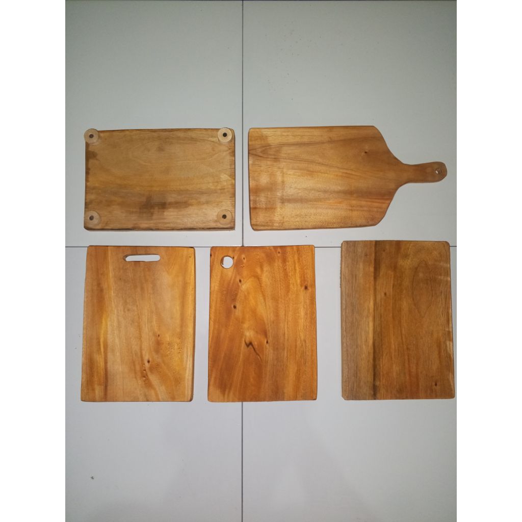 talenan kayu tebal finishing food grade