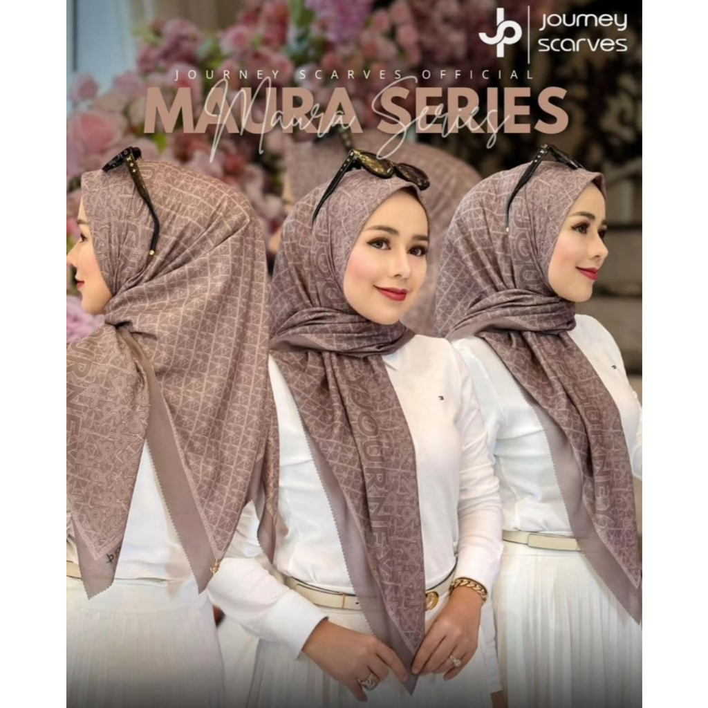 Segiempat Journey Maura Kw Jilbab Journey kw Hijab Segi empat Voal motif