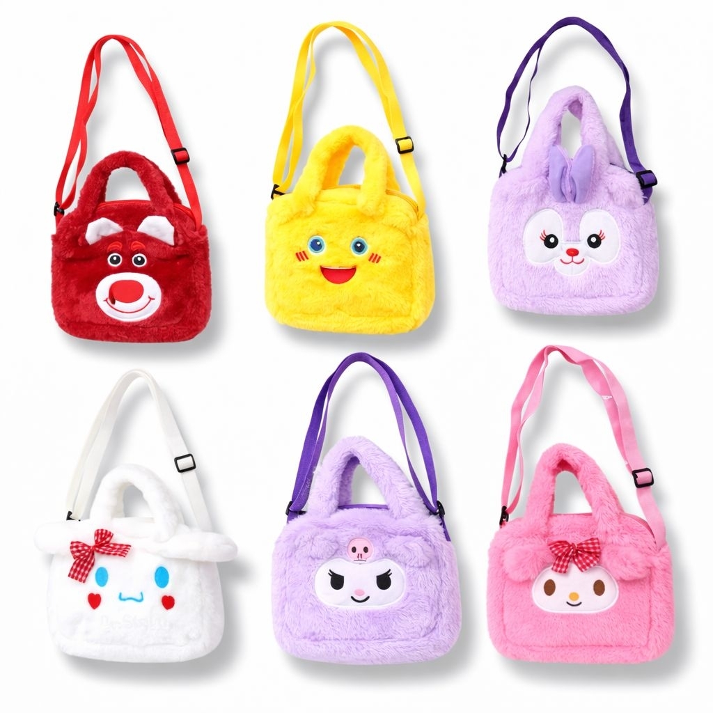tas selempang totebag boneka tas jinjing karakter anak lucu