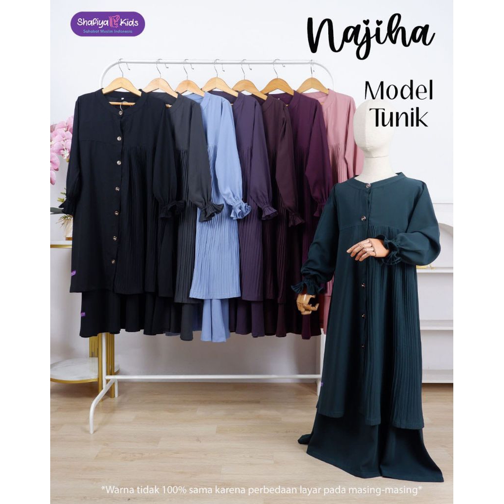 GAMIS & SET TUNIK ROK NAJIHA BY SYAFIYA KIDS | TUNIK ROK ANAK SYARI | GAMIS ANAK SYARI PLISKET