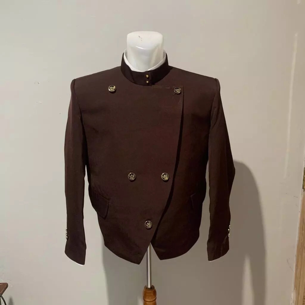 beskap solo polos pres mahogany