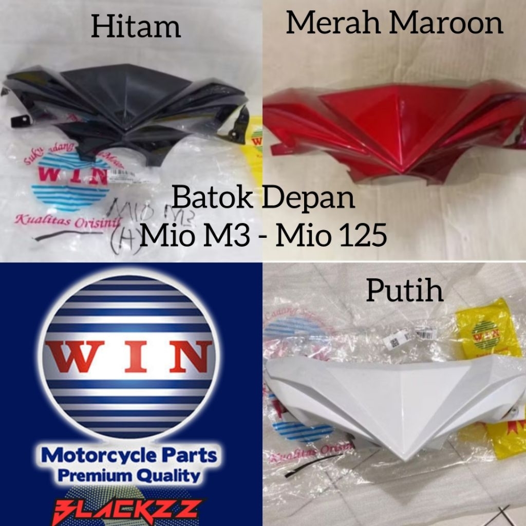 Batok Depan Mio M3 - Mio 125 - Mio Z Hitam Merah Maroon Putih Original WIN - FRONT HANDLE COVER MIO 
