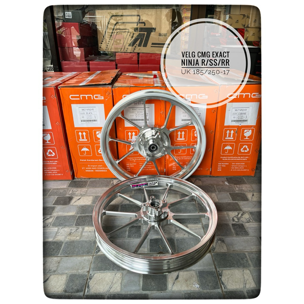 VELG CMG EXACT NINJA R SS RR UKURAN 185 250 set / Velg Cmg exact Ninja R ss Rr ukuran 185/250 ring 1