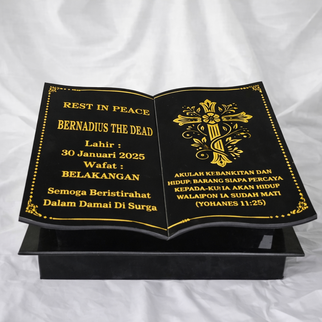 Sinar Nisan - Batu Nisan Bentuk Buku ( Nonis ) Premium Quality