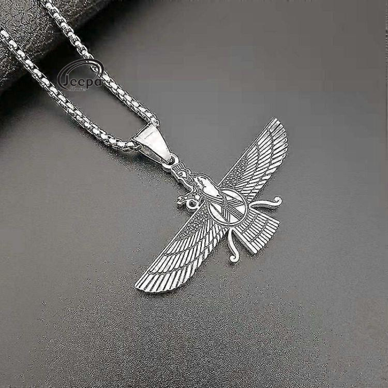 Kalung Titanium Steel Persian Retro Pria Gaya Simple Kece Vintage Hip Hop Terbaru