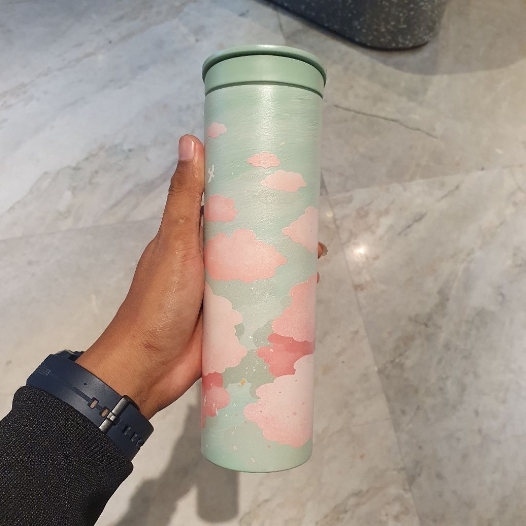 Tumbler Starbucks Spring Blossom 2026 Green Art