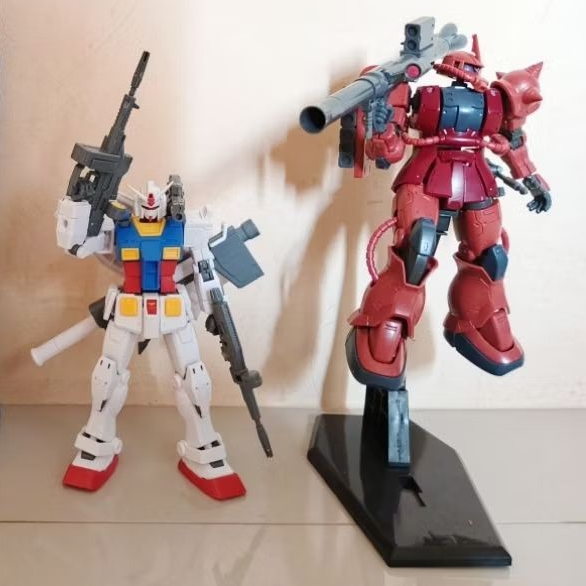 JMS HG RX-78-2 Origin & HG Zaku Red Comet Set