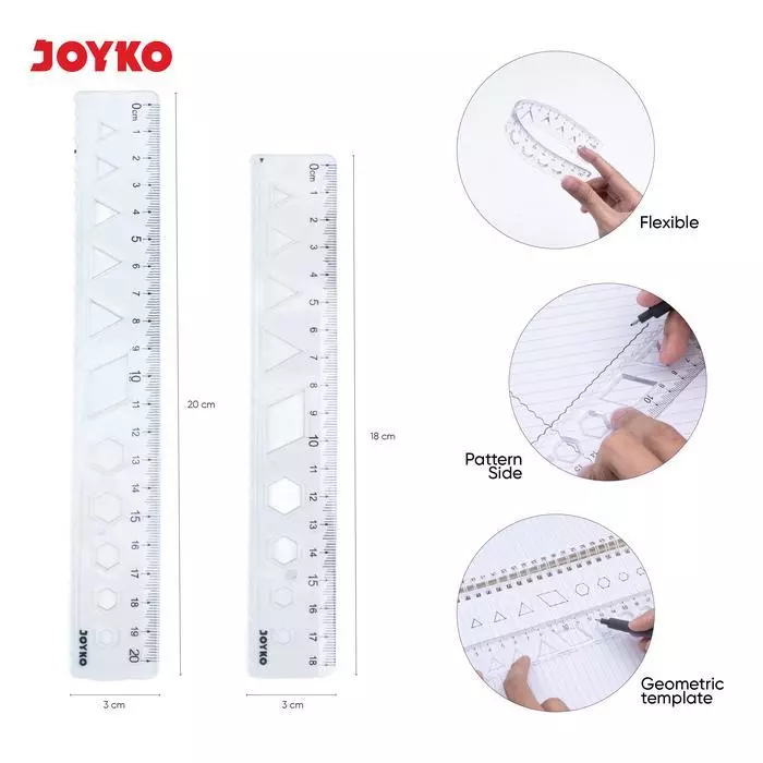 Flexible Ruler JokyO RL-SF20 / Penggaris Lentur Flexible Ruler