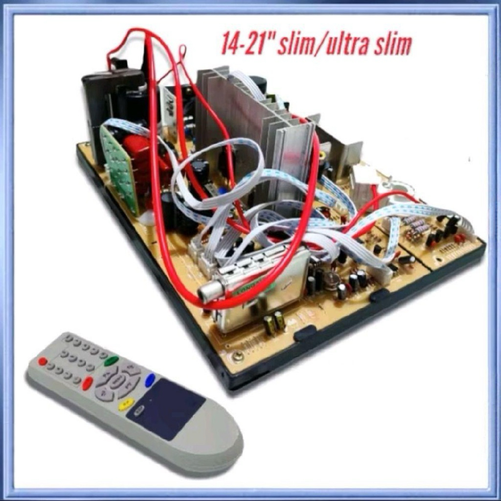 Mesin tv 14 - 21 inch ultra slim - mesin tv cina 14 - 21 slim ( READY ) Free paking aman