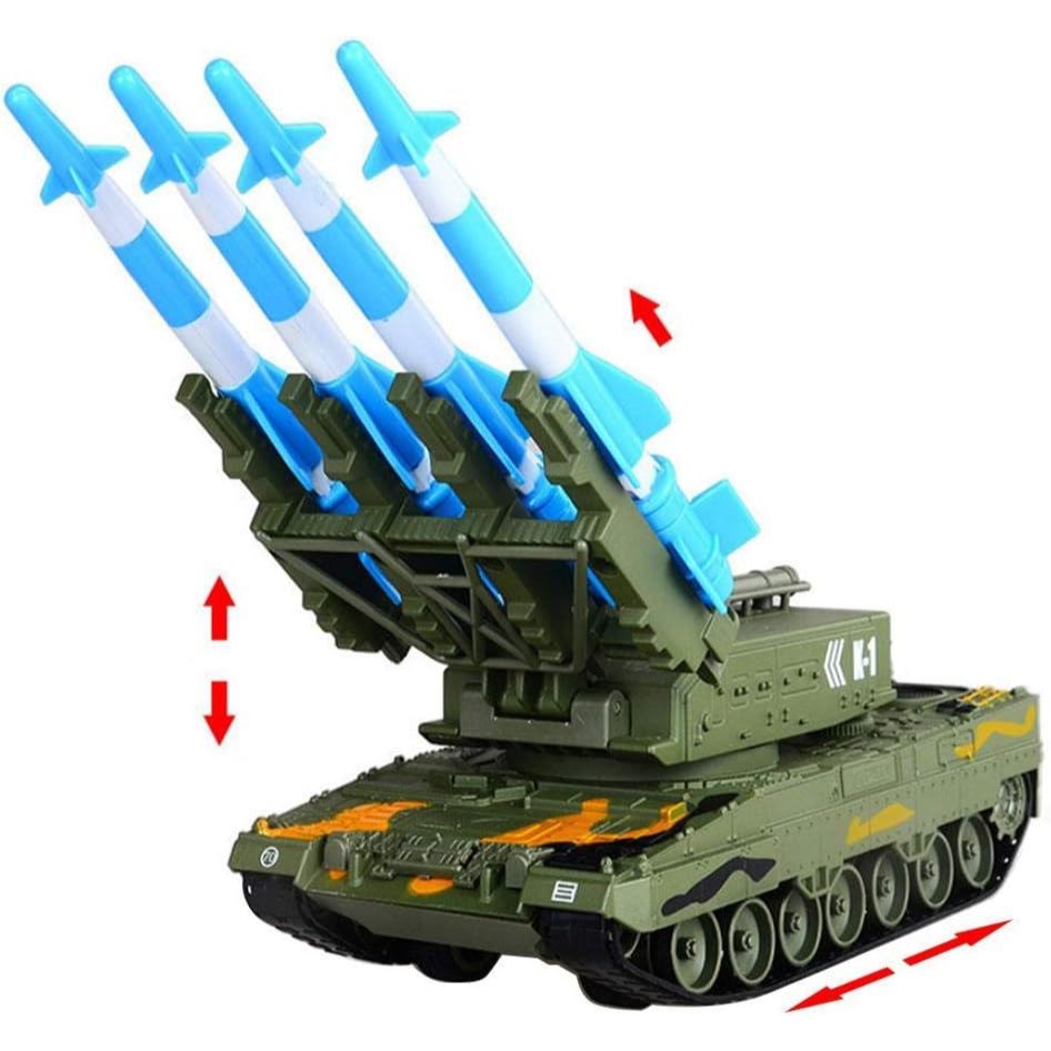 Diecast Tank Anti-Pesawat Model Diecast Tank MiliterTurret 360°