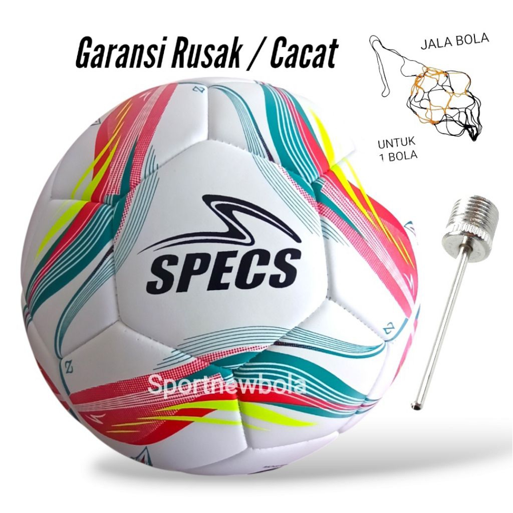 Bola Sepak SPECS PALAPA 23 Size 4 Asli Jahit Bonus Pentil Jaring Bola Kaki No 4 Bola Sepak Anak