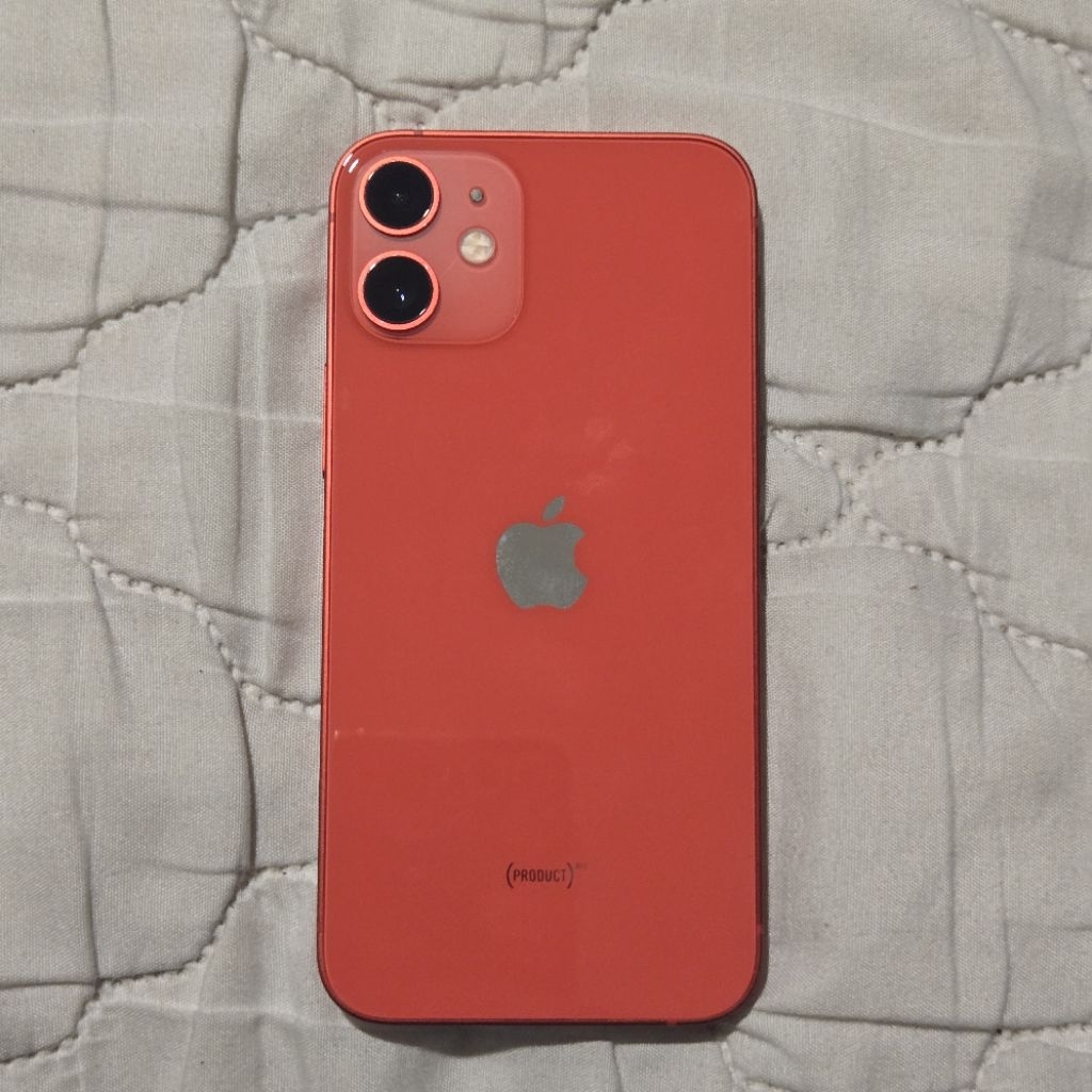 apple iphone 12 mini red 128gb bc becuk hp smartphone dengan charger 30w