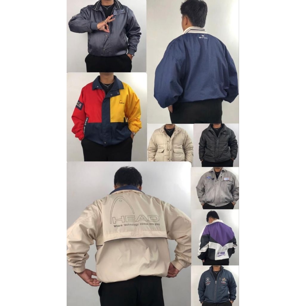 VINTAGE JACKET WINDBREAKER COLOURBLOCK 90'S
