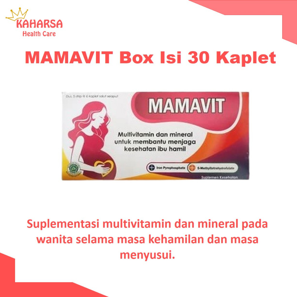 MAMAVIT Box Isi 30 Kaplet Multivitamin Ibu Hamil Menyusui