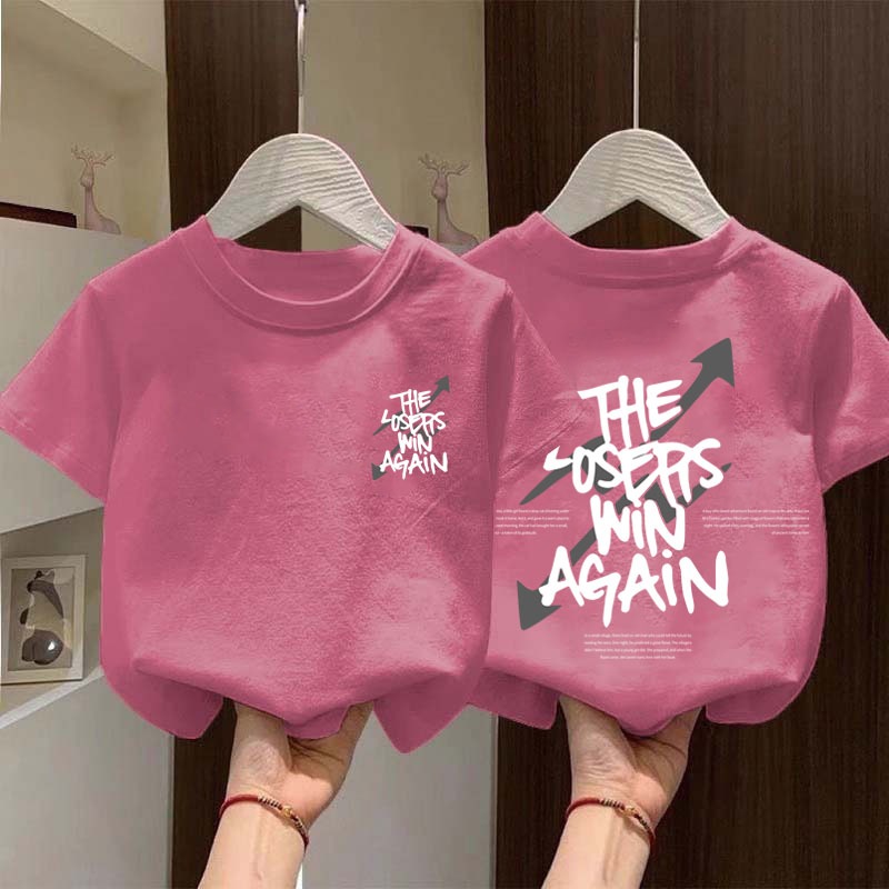Auzy_Officia baju anak perempuan korean style Merah| Kaos Atasan Anak laki-laki Perempuan | T-shirt 