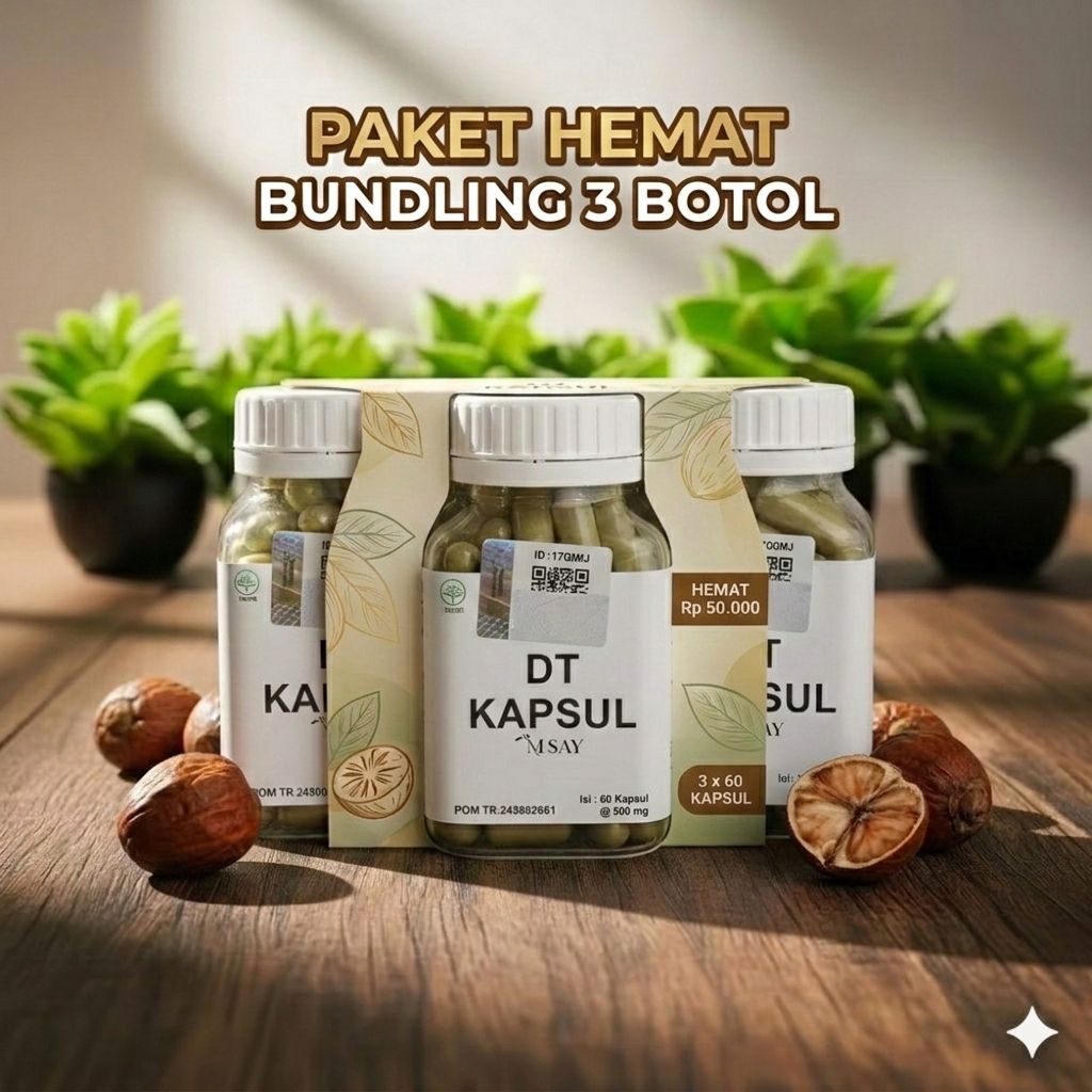 DT Kapsul Diet Detox Herbal Pembakar Penghancur Lemak Pelancar Metabolisme Isi 60 Kapsul BPOM ORI