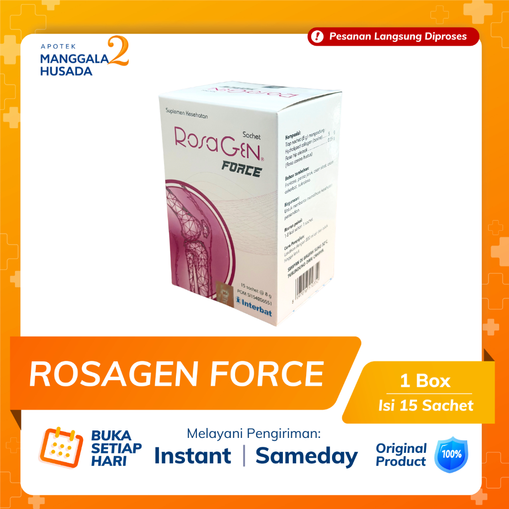 ROSAGEN FORCE SUPLEMEN KESEHATAN SENDI PER BOX 15 SACHET
