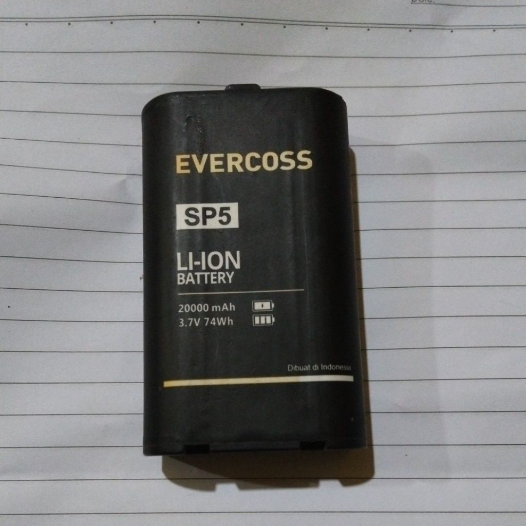 baterai original copotan evercoss SP5 tested