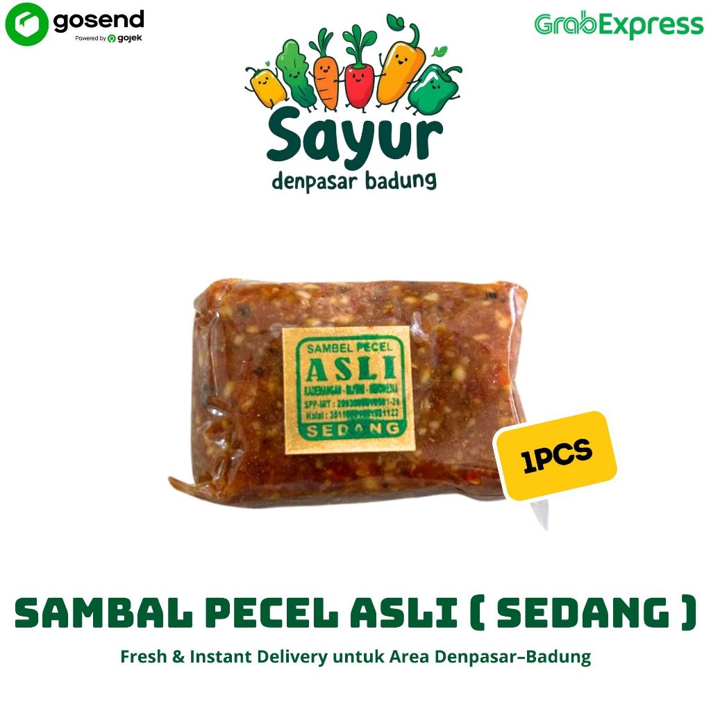 Sambel Pecel Asli (kecil Sedang) 1pcs  - Sayur Denpasar Badung
