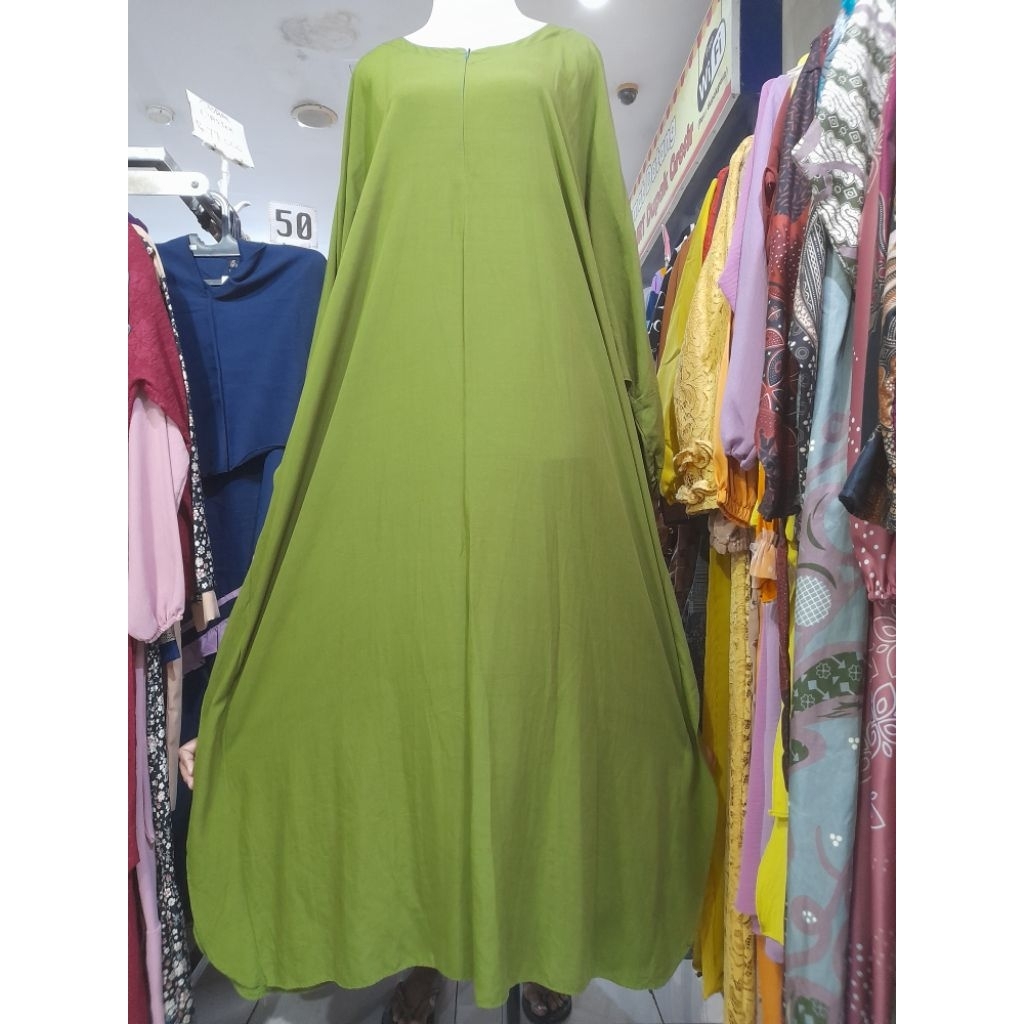Gamis kaftan busui bahan rayon premium ld 160 pb 1Gamis kaftan busui bahan rayon premium ld 160 pb 1