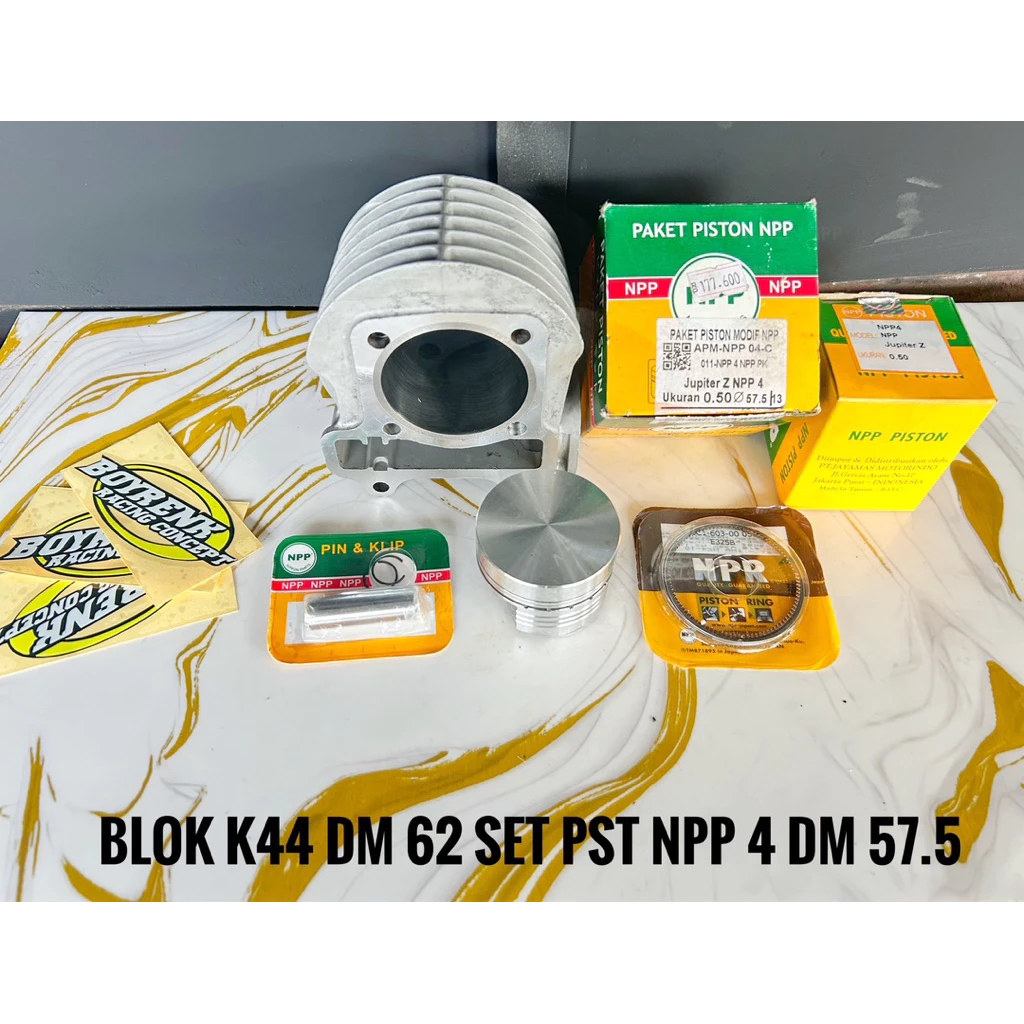 ( LANGSUNG KIRIM ) PAKET BORE UP BLOK BEAT FI BEAT KZL LINER LUAR 61 SET PISTON 57.5 NPP- boyrenk ra