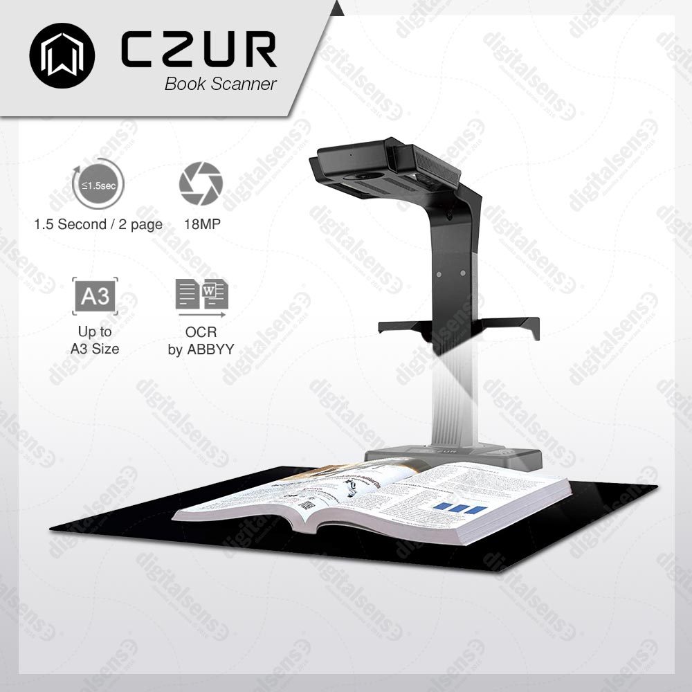 Scanner Buku Czur ET18 PRO - A3 - 1, 5 Detik - Garansi Resmi Distributor