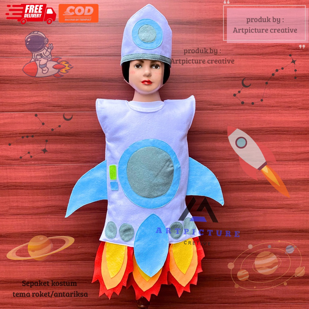 kostum Astronot ori handmade/kostum tema antariksa anak -anak dewasa/kostum astronot/kostum luar ang