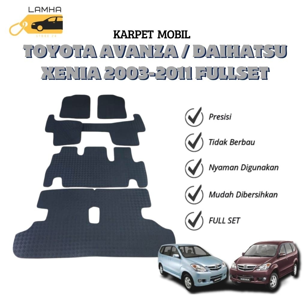 KARPET LANTAI MOBIL DAIHATSU XENIA 2003-2010 / TOYOTA AVANZA 2004-2010 FULLSET