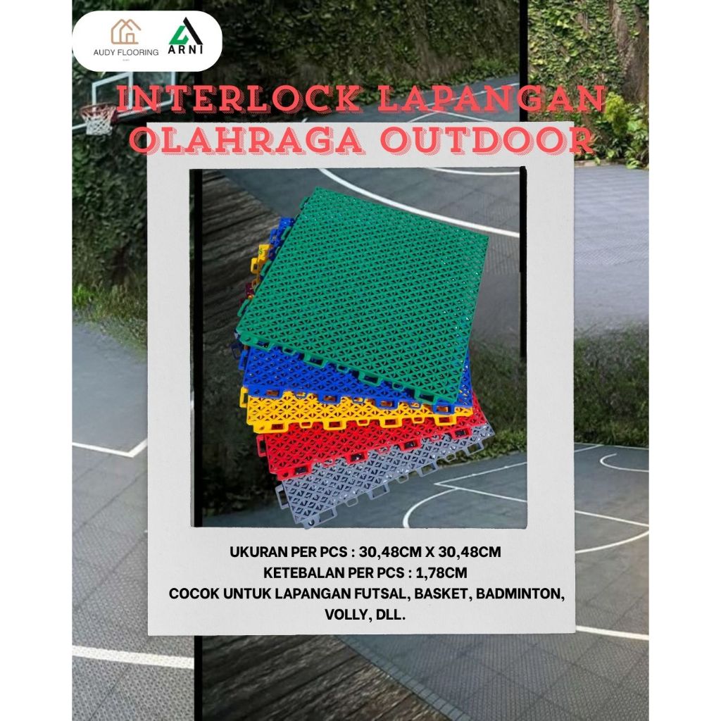 Interlock Lapangan Outdoor Futsal,Basket,Volly | Interlock Lapangan Sport