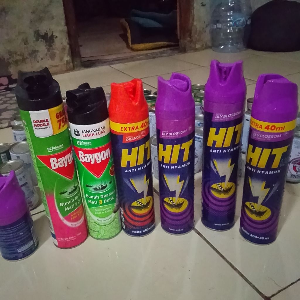KALENG BOTOL SEMPROT HIT&BAYGON KERAJINAN TANGAN(PRAKARYA)