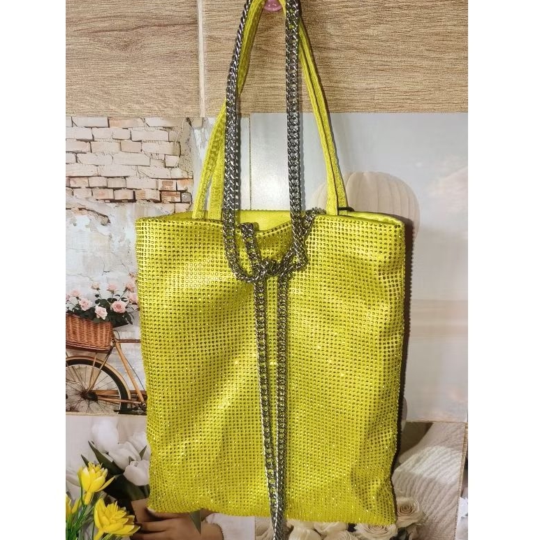 ZARA Rhinestone Mini Tote Bag New Original