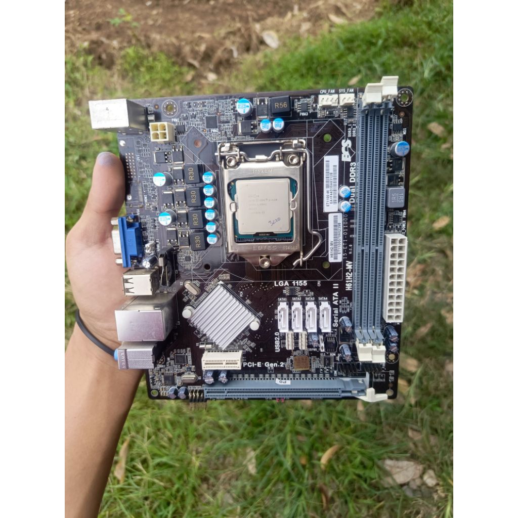 motherboard ecs h61h2-mv + procecor i3 3220