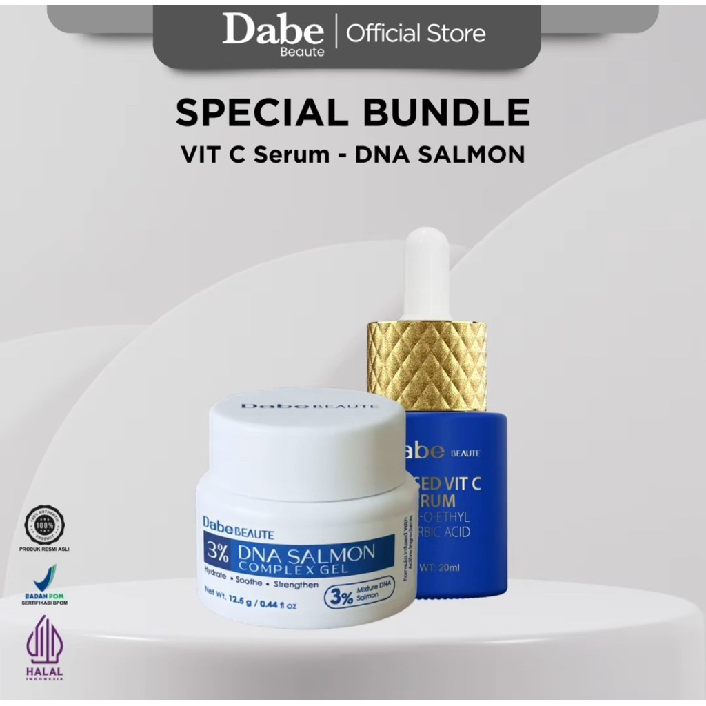 DABE BEAUTE {SPECIAL BUNDLE 2 ITEM } VIT C SERUM + NEW DNA SALMON