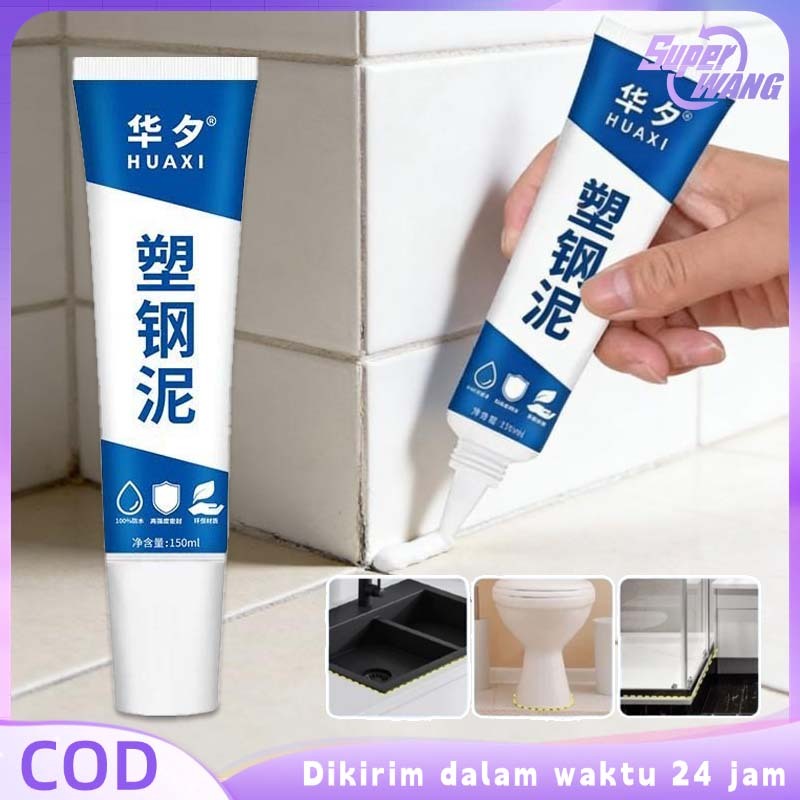 150ml Lem Keramik Kamar Mandi Anti Bocor Lem Lumpur Baja Plastik Tahan Air Sealent Silicone Lem Bak 