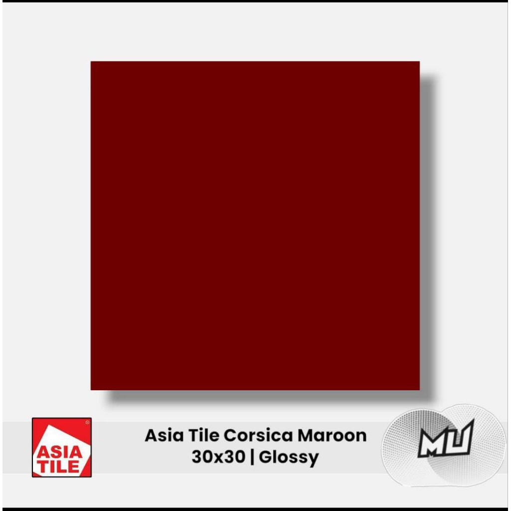 keramik lantai Asia tile 30x30 Corsica merah maron ( textur doff )