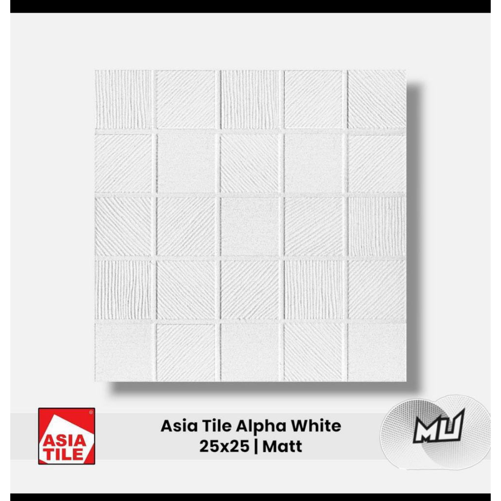 keramik lantai Asia tile 25x25 cm Alpha white matte