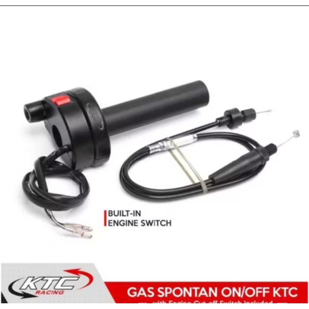 GAS SPONTAN KTC RACING SAKLAR HITAM ON/OFF RXKING NINJA 150 RR DLL ORIGINAL KTC GAS SPONTAN KTC RACI