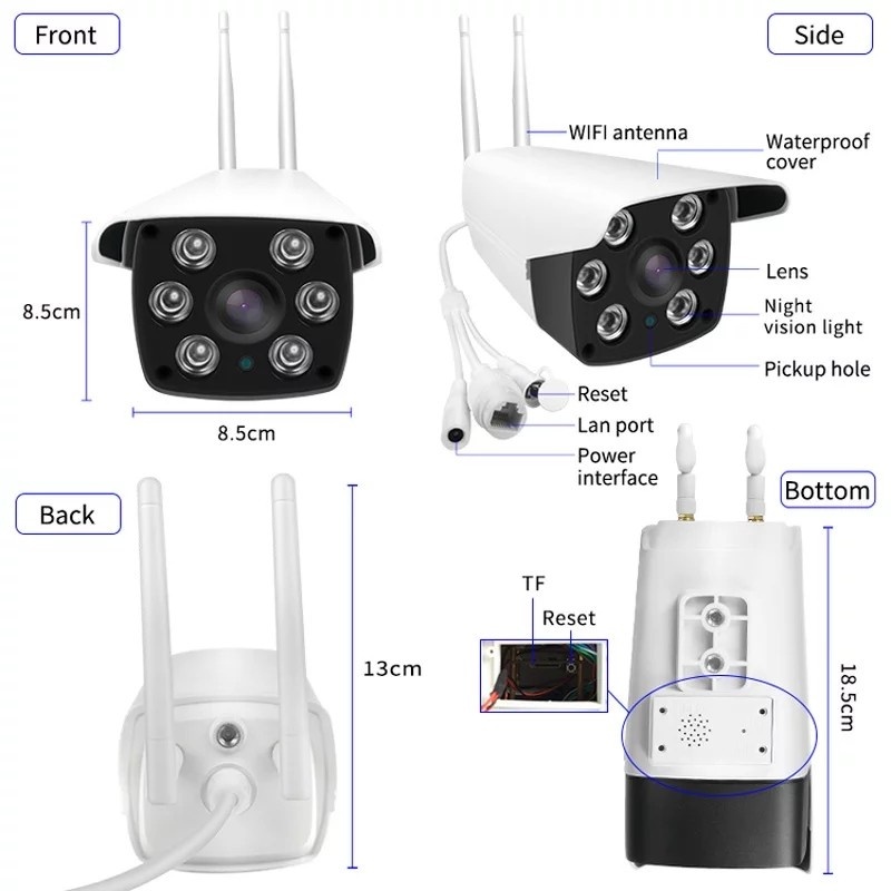 IP Camera Wifi Outdoor Wireless Cctv Waterproof Infrared V587