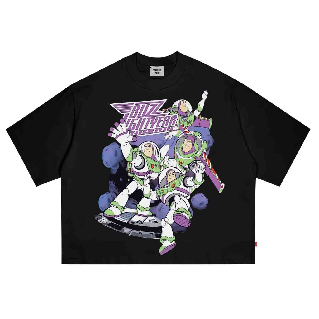 Buzz Lightyear Blast Oversize Tshirt Black Cotton