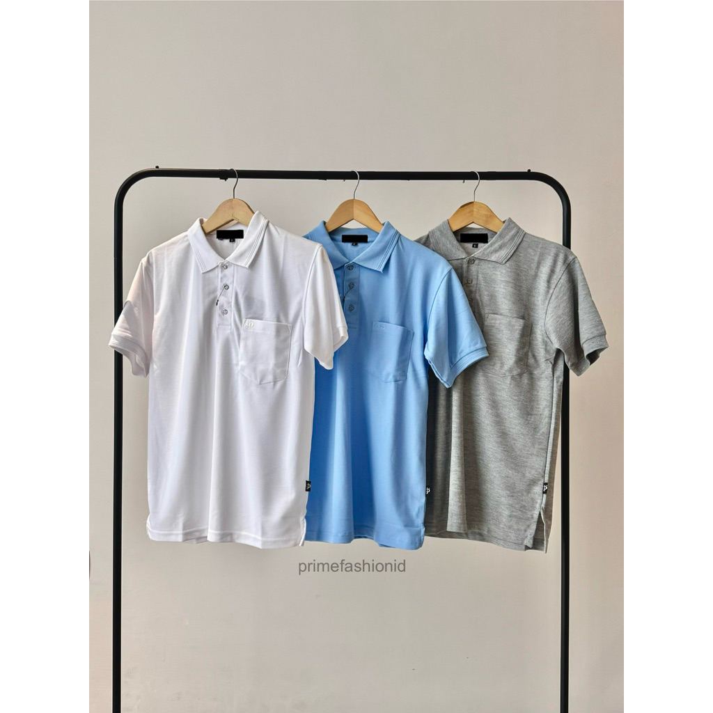 PAPA JEANS Kaos Polo Polos (Kantong) 225-230gsm / Polo Shirt / Kaos Kerah / Kaos Polo Lengan Pendek