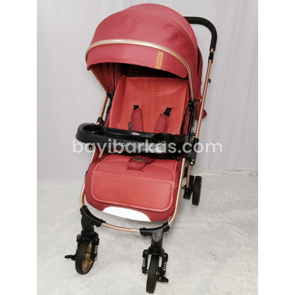 Stroller Pliko 'Falcon' Warna Merah / Stroller Pliko 'Falcon'  Like New / Kereta Bayi / Dorongan Bay