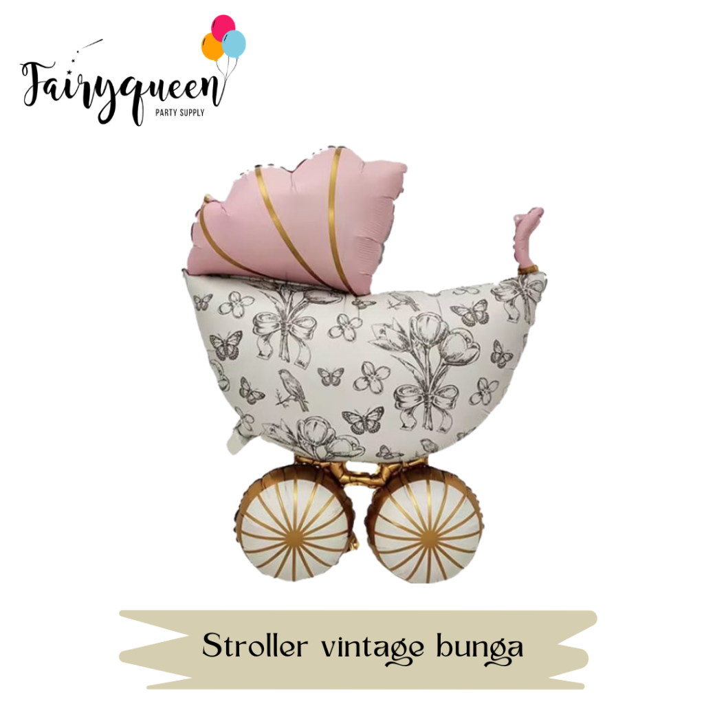 Stroller Baby Vintage Flower / Stroller Baby Pink Biru / Stroller Baby