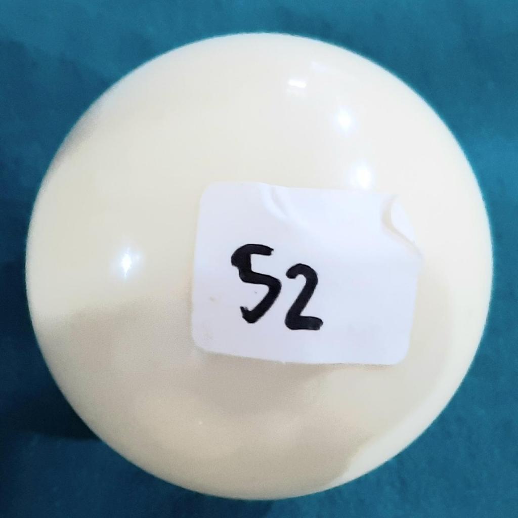 Bola Billiard Putih 52 mm Gaco Kecil China - Cue Ball Billiard - 2 1/16 inch