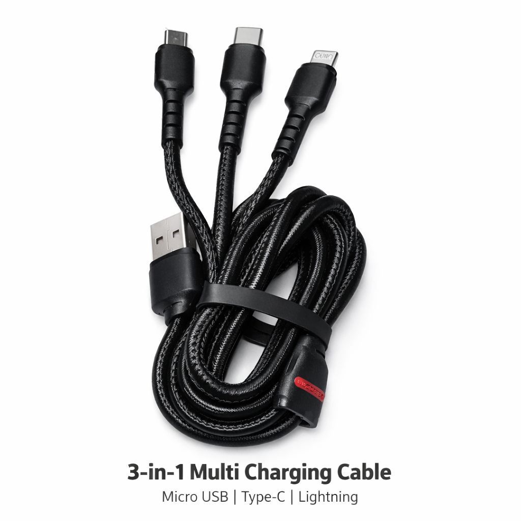 Kabel 2A 3 in 1 Micro - Type C - Lightning 150cm Original Wellcomm