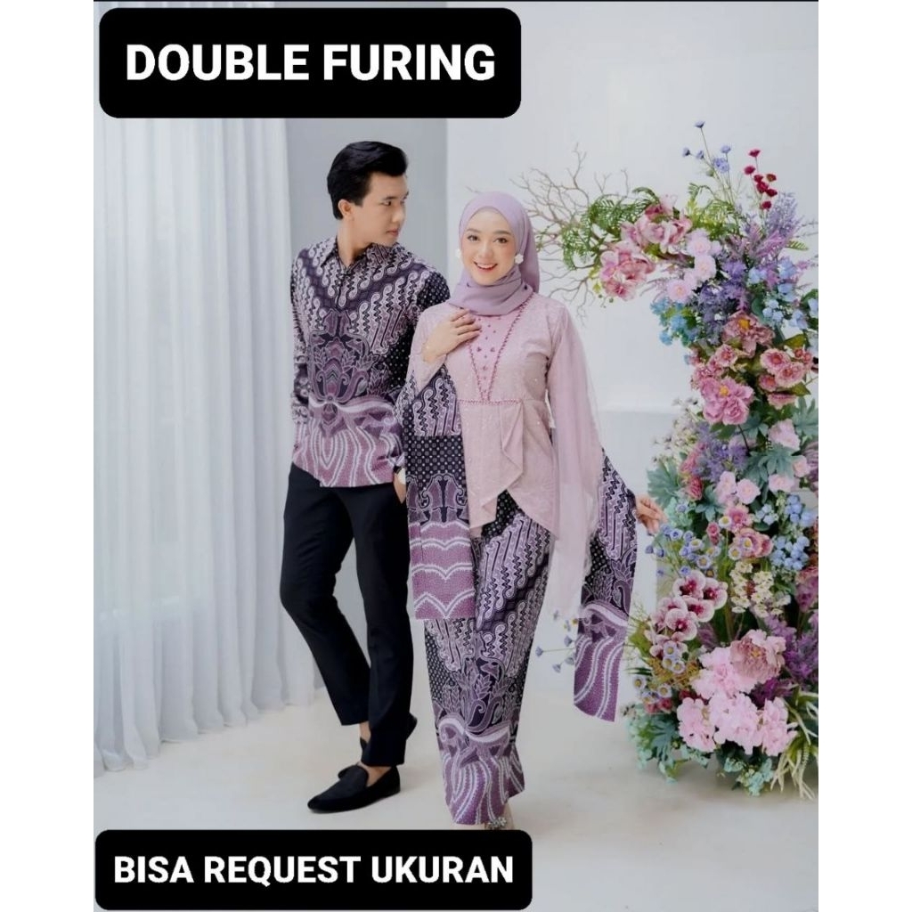 KEMEJA MOTIF KERISPATIH & ROK LAPIS FURING / BAJU SERAGAM BATIK COUPLE PASANGAN SARIMBIT KELUARGA CU