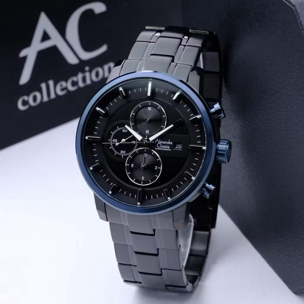 Jam Tangan Pria Alexandre Christie Chronograph Rantai Sport | Alexander Christie Original
