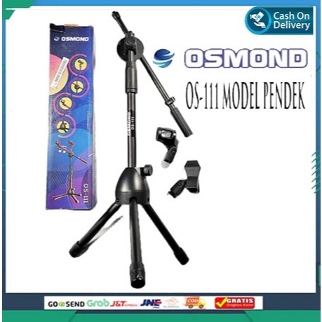 STAND MIC PENDEK OSMOND OS-111 STAND MICROPHONE MEJA TRIPOD MIK NEW