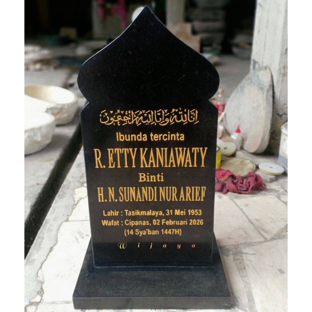 Batu nisan marmer Andesit/Patok makam Batu granit hitam/model kubah